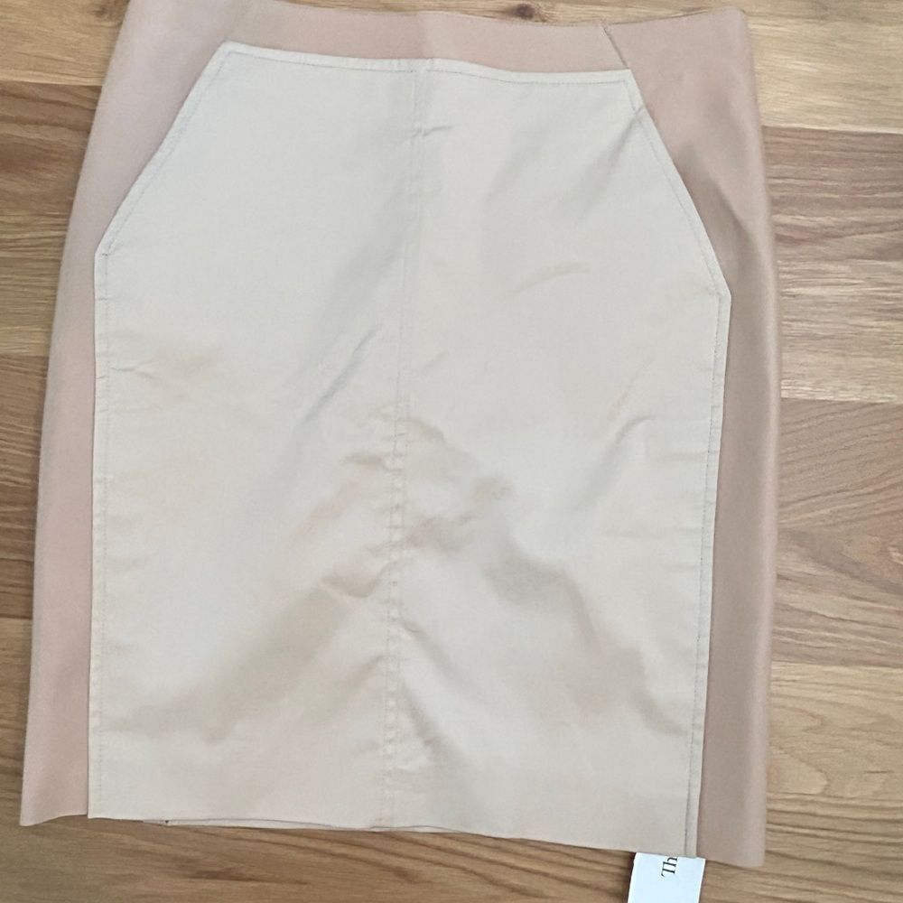 Akris A-Line Lamb Nappa Leather Skirt Size 8